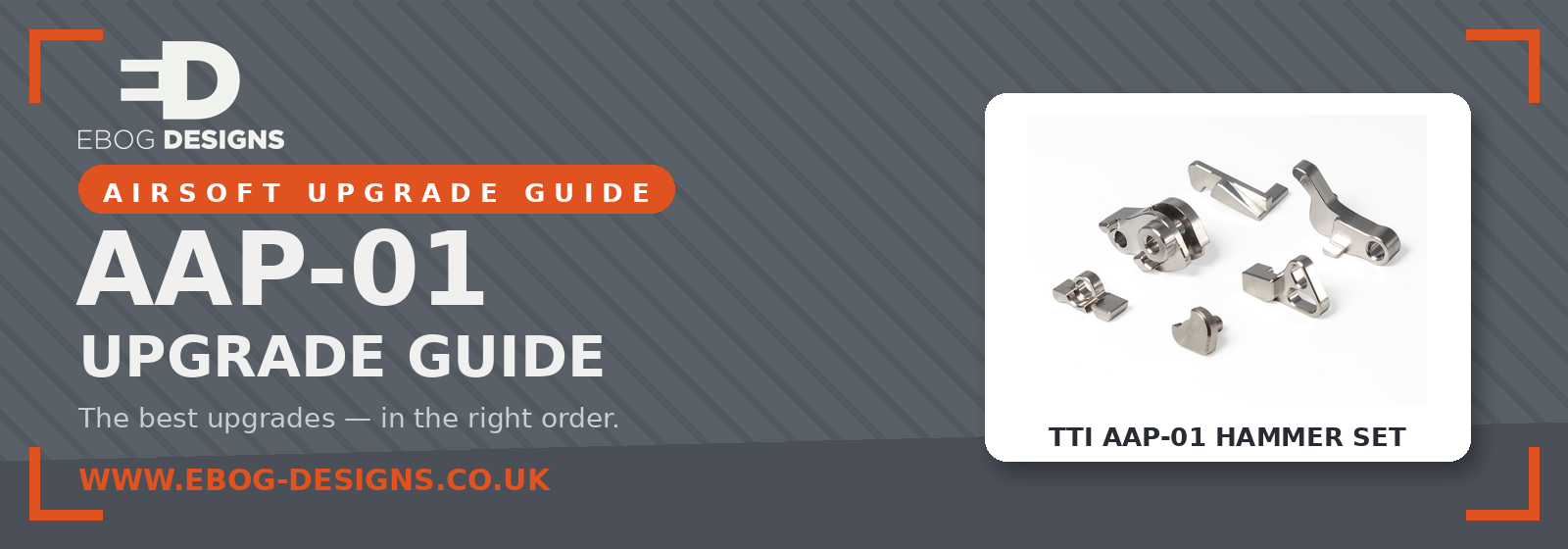 AAP-01 airsoft upgrade guide banner — Ebog Designs