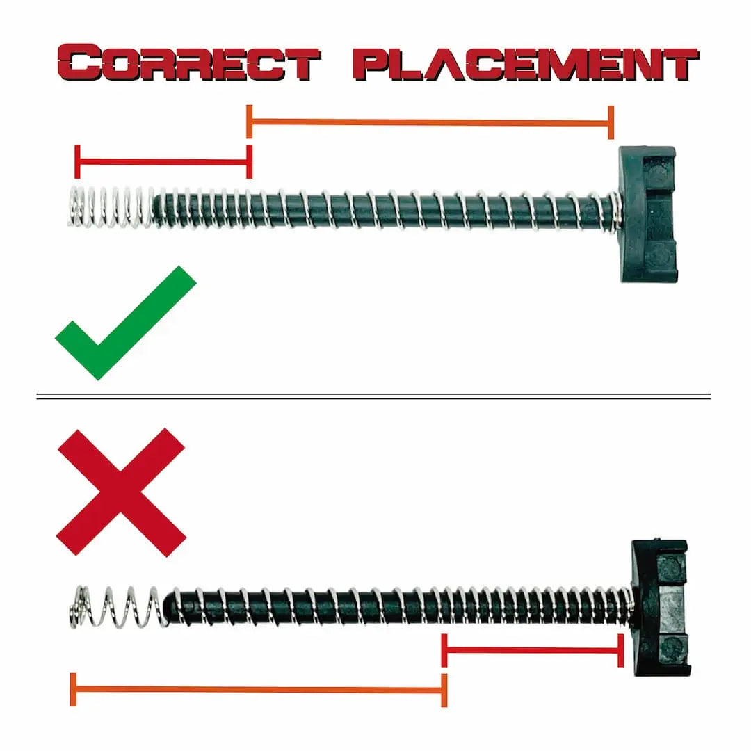 CTM AAP-01/C 160% Non-linear performance spring - correct placement