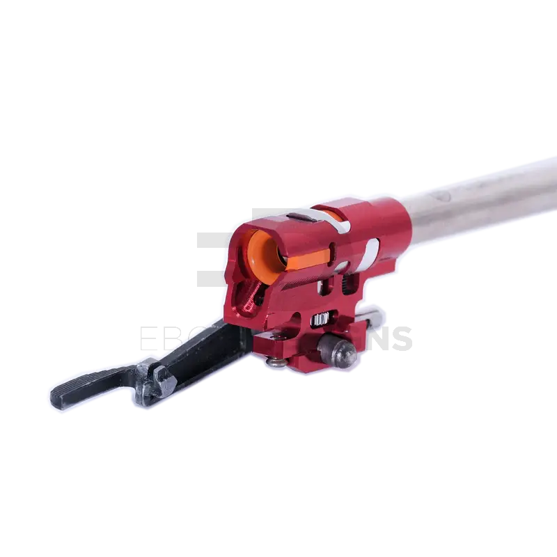 4uantum Friction Pro GBB bucking installed on an inner barrel in a red GBB hop-up unit