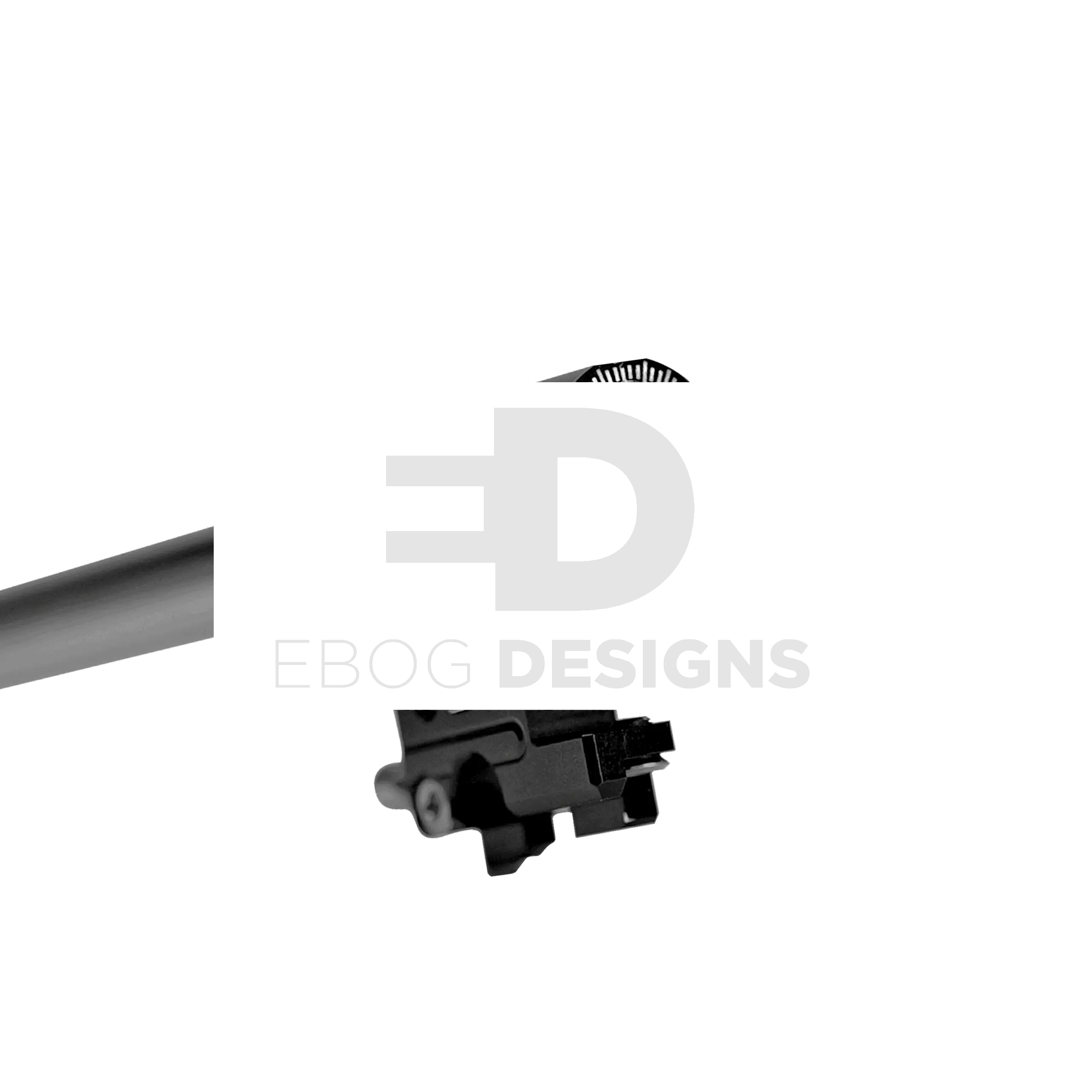 4uantum Magnus Pro 2011 hop-up chamber installed on an inner barrel showing the underside hop adjustment detail