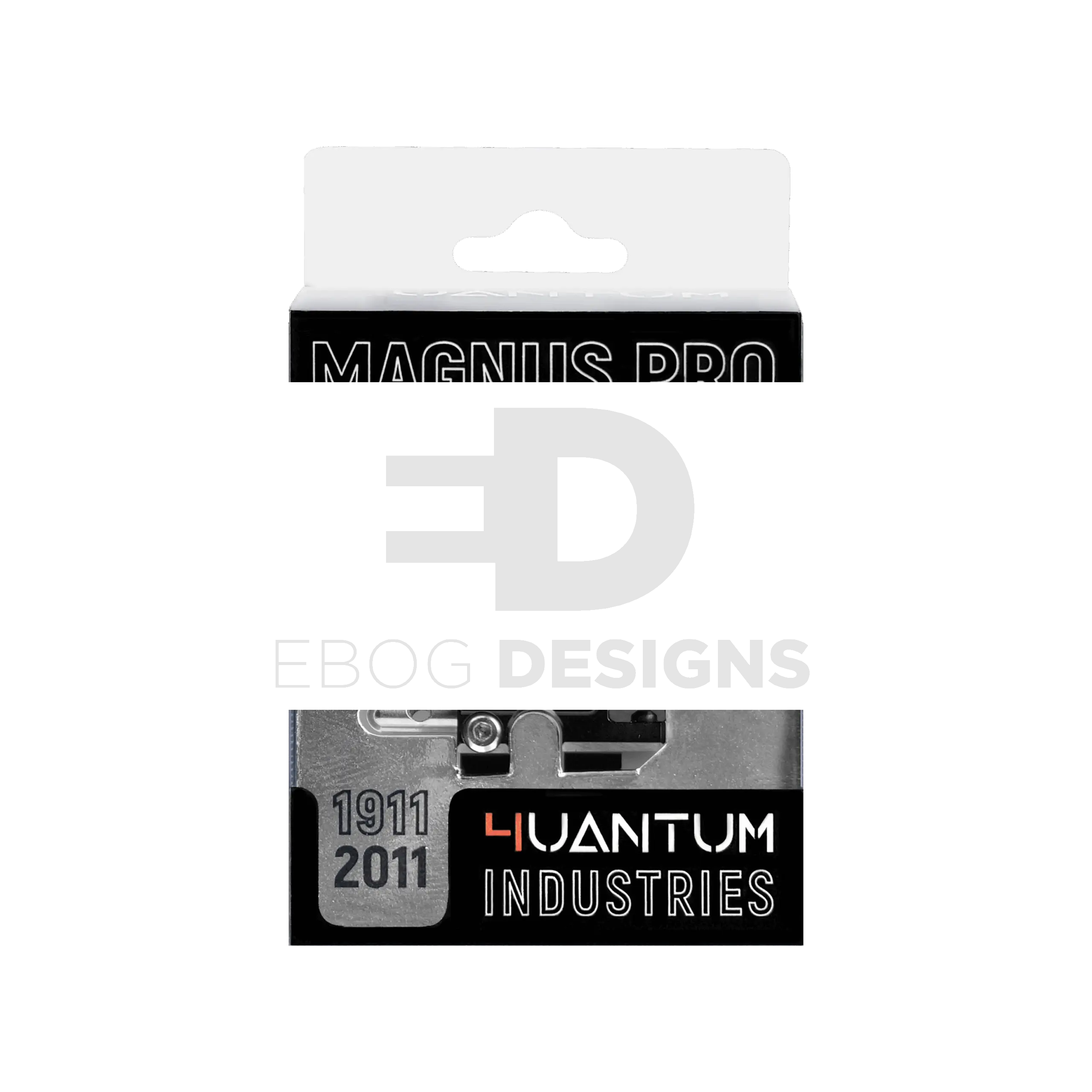 4uantum Magnus Pro 2011 hop-up chamber retail packaging, branded Magnus Pro 4uantum Industries 1911/2011 box