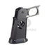 5KU CNC aluminium Type 3 grip for Marui Hi-Capa GBB, black, rear view showing the flared magwell and stippled mainspring housing