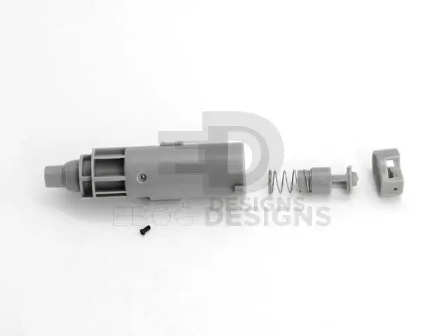 AIP reinforced loading muzzle nozzle set for Tokyo Marui Hi-Capa 4.3 and 5.1, grey nozzle disassembled with its spring, valve and screws
