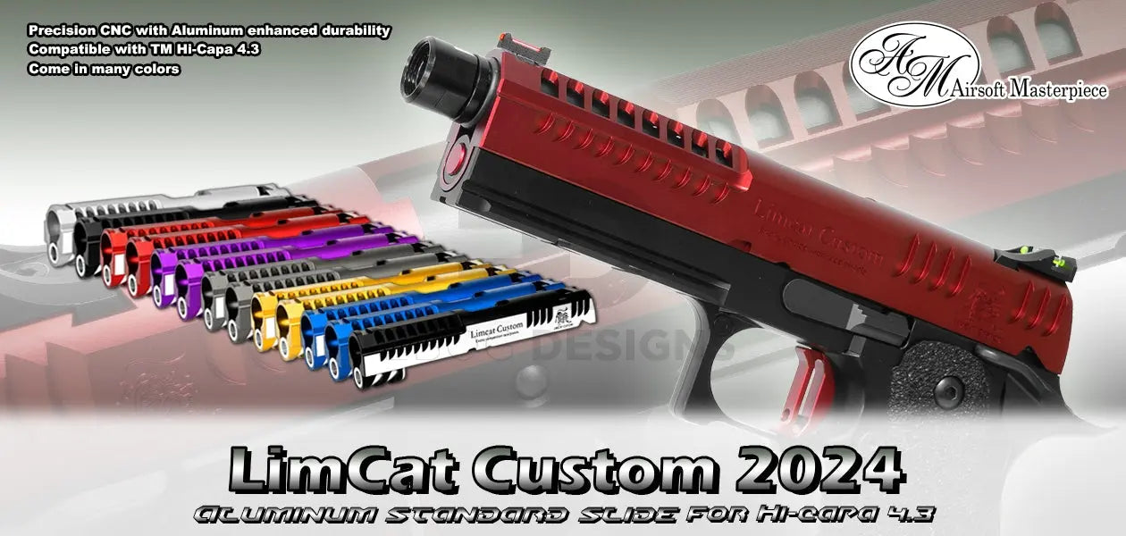 Airsoft Masterpiece “LimCat Custom 2024” Slide for Hi-CAPA 4.3 - Black Airsoft Masterpiece - Airsoft 