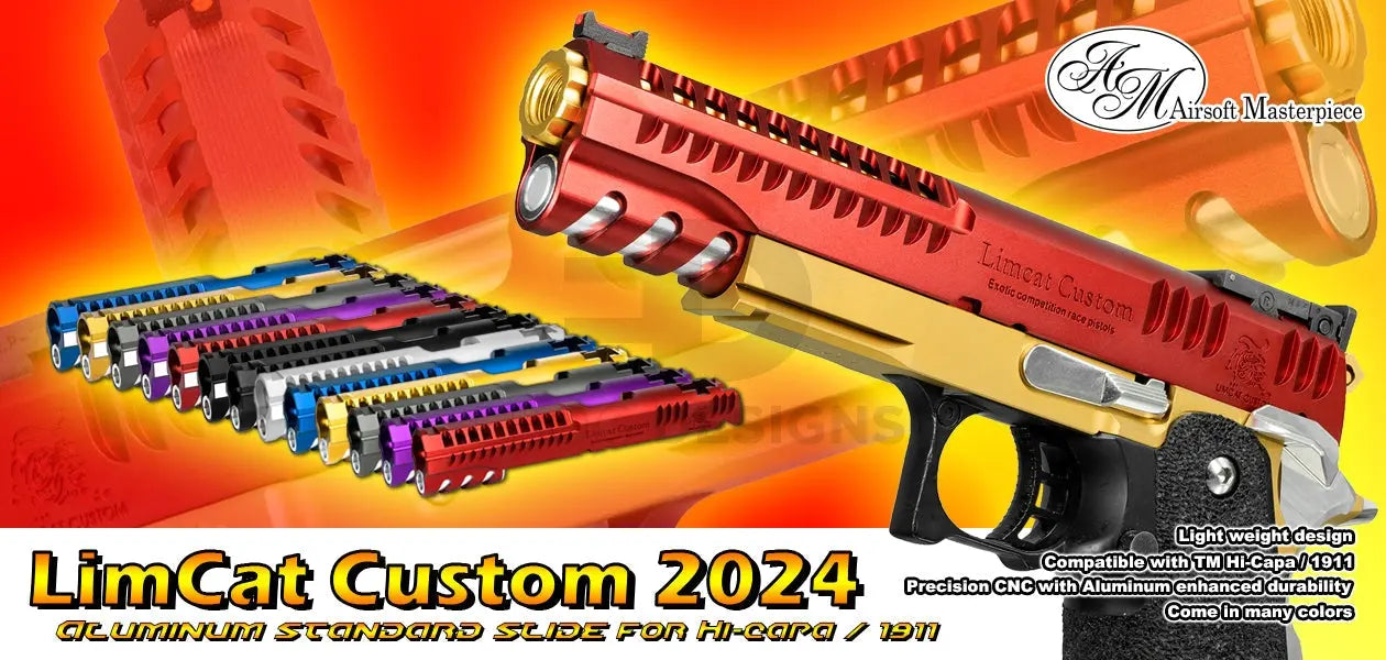 Airsoft Masterpiece “LimCat Custom 2024” Slide for Hi-CAPA 5.1 - Black/silver Airsoft Masterpiece - Airsoft 