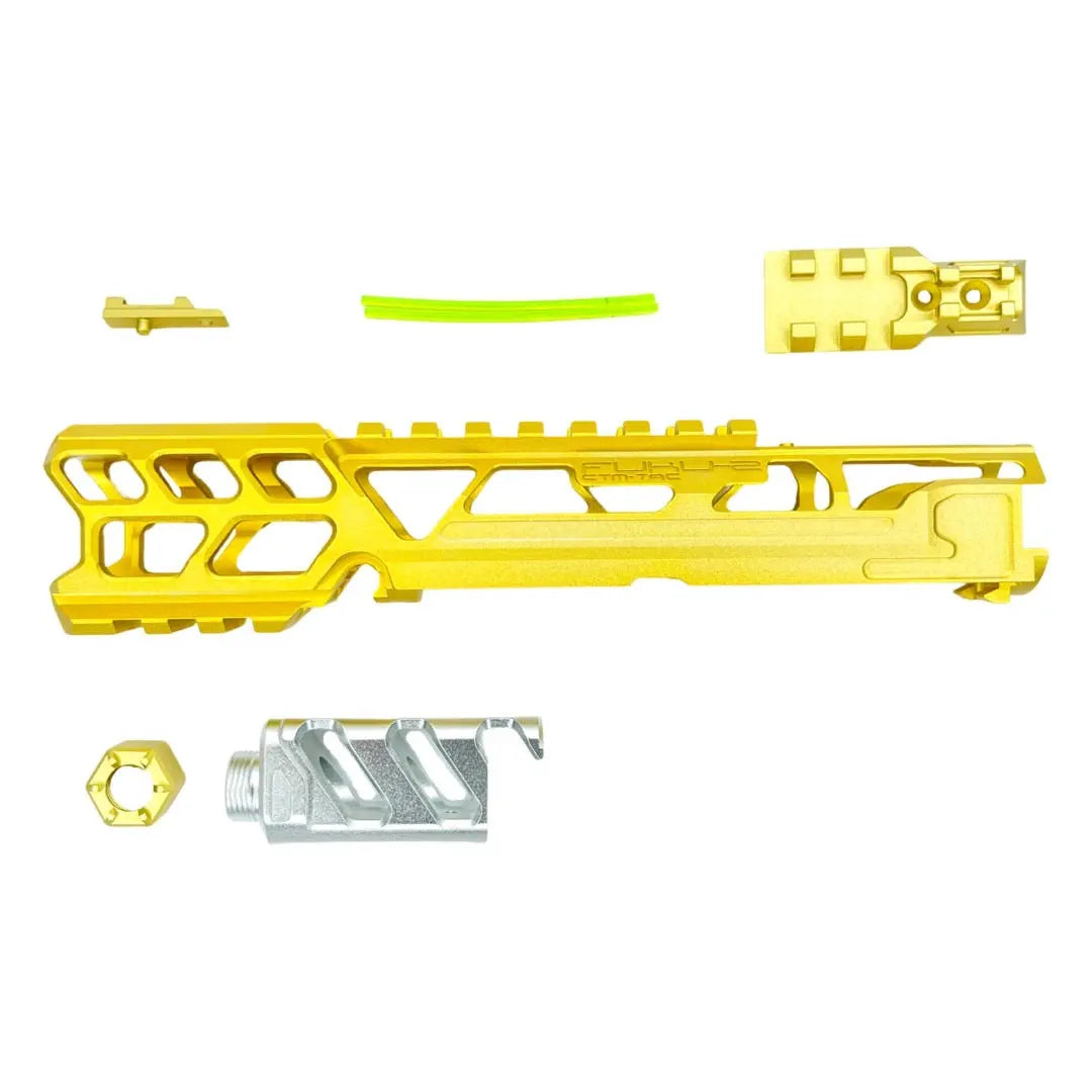 CTM - AAP-01/C FUKU-2 CNC UPPER SET - Short CUTOUT - Gold/Silver CTM - Airsoft 