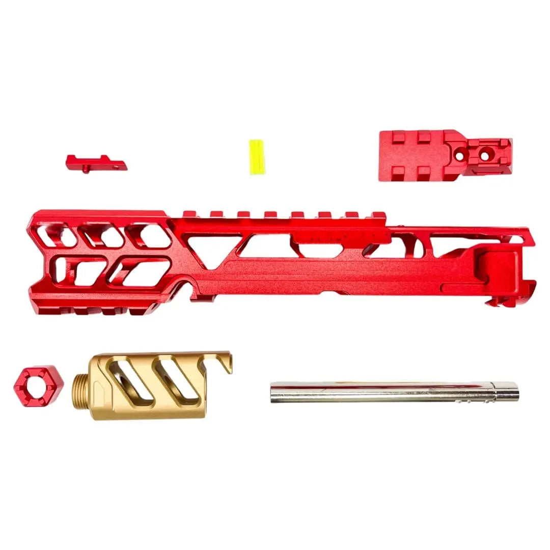 CTM - AAP-01/C FUKU-2 CNC UPPER SET - Short CUTOUT - Red/Champagne Gold CTM - Airsoft 