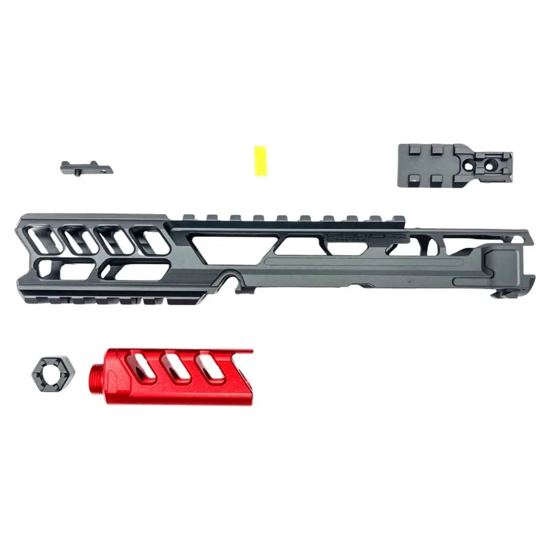 CTM - AAP-01/C FUKU-2 CNC UPPER SET V2 - Long CUTOUT - Black/Red CTM - Airsoft 