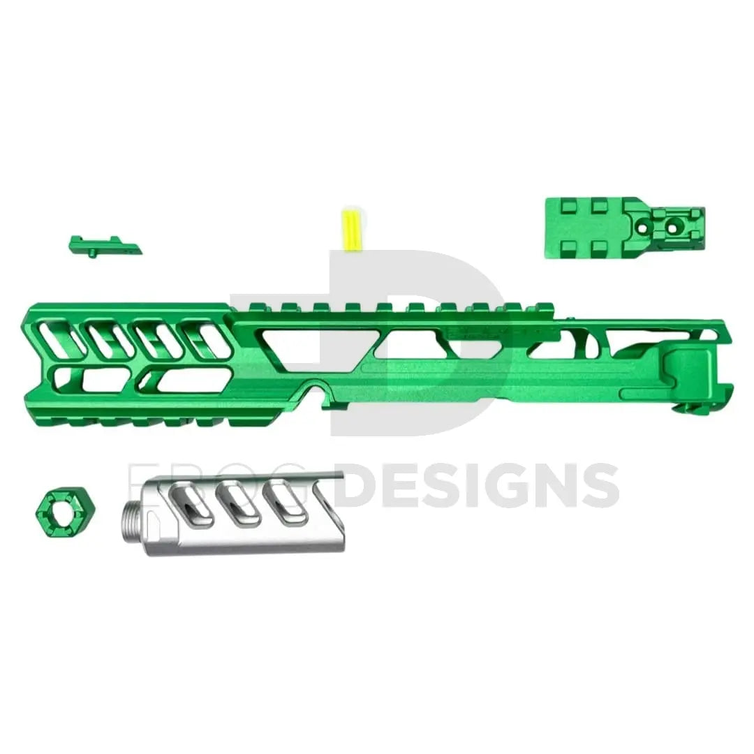 CTM - AAP-01/C FUKU-2 CNC UPPER SET V2 - Long CUTOUT - Green/Silver CTM - Airsoft 