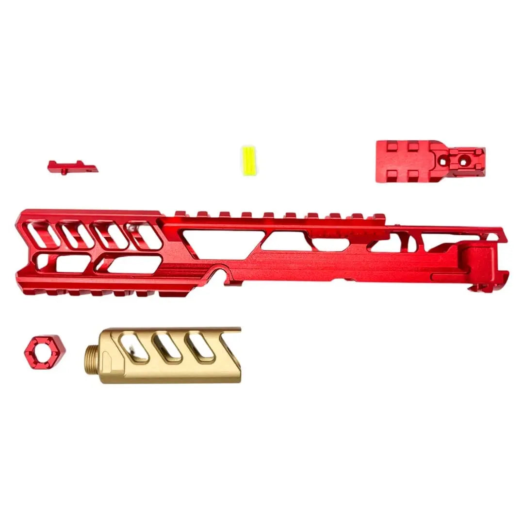 CTM - AAP-01/C FUKU-2 CNC UPPER SET V2 - Long CUTOUT - Red/Champagne Gold CTM - Airsoft 