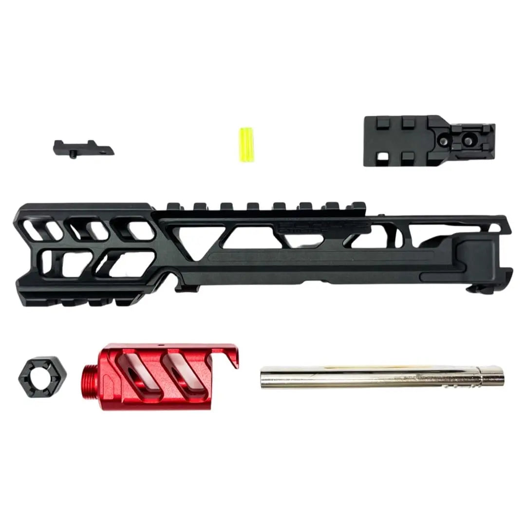 CTM - AAP-01/C FUKU-2 CNC UPPER SET V2 - Short CUTOUT - Black/Red CTM - Airsoft 