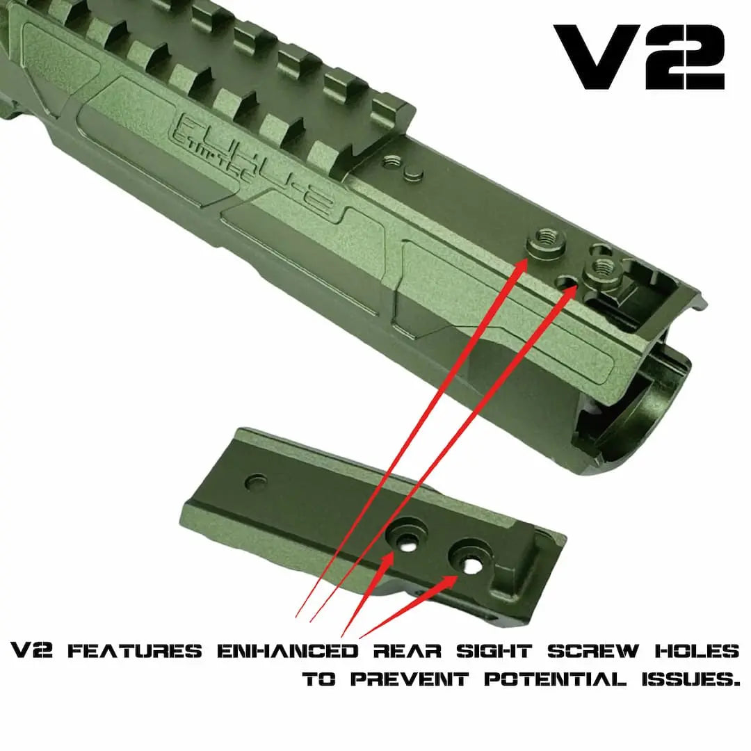 CTM - AAP-01/C FUKU-2 CNC UPPER SET V2 - Short CUTOUT - Red/Gold CTM - Airsoft 