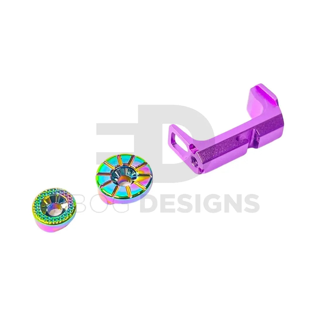 CTM - FUKU-2 Frame CNC Magazine Release Set - Rainbow CTM - Airsoft 