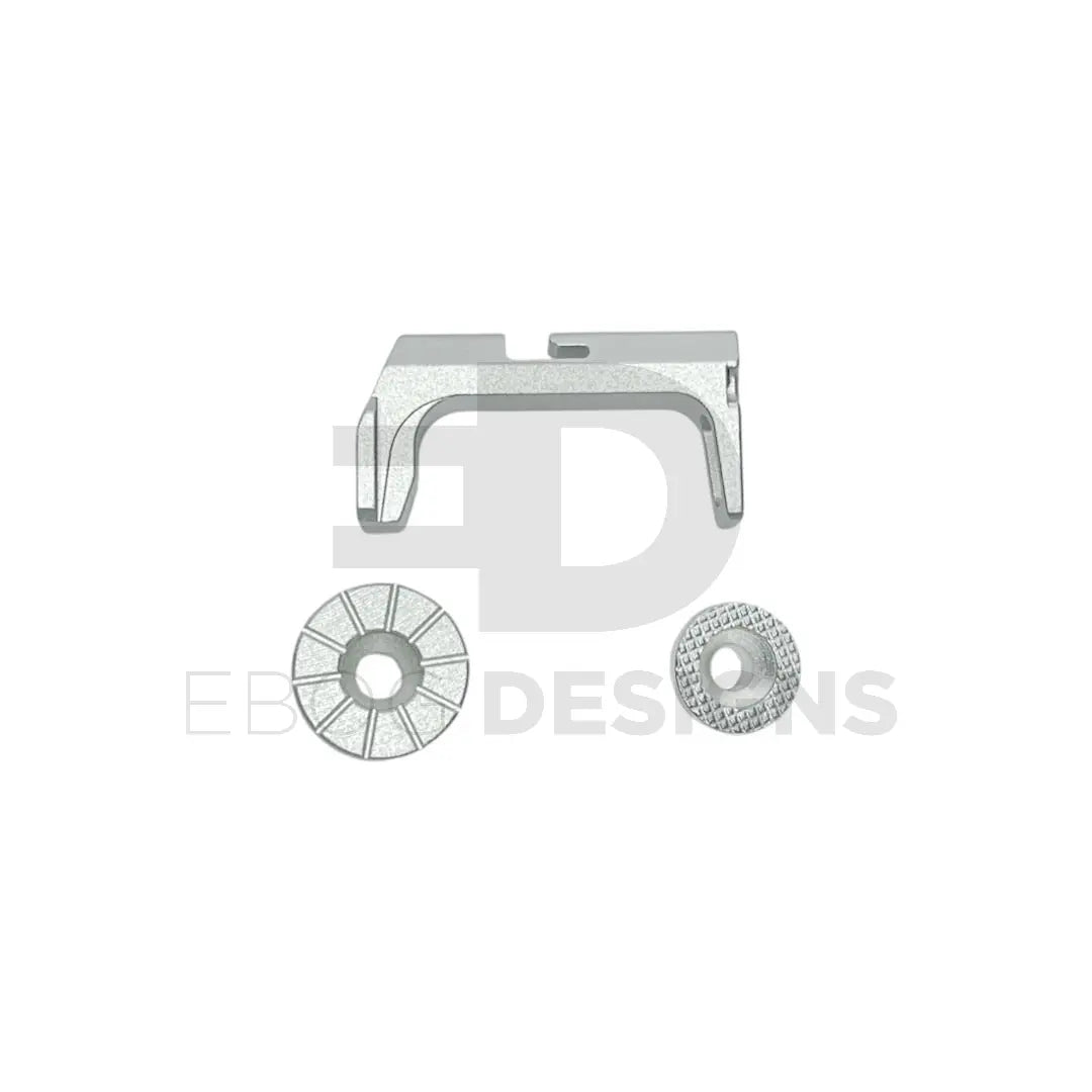 CTM - FUKU-2 Frame CNC Magazine Release Set - Silver CTM - Airsoft 