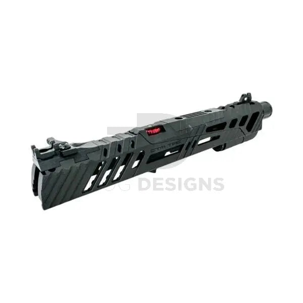 CTM Superline split slide kit for TM Hi-Capa 5.1, black, includes short stroke kit, 14mm CCW muzzle and enhanced nozzle spring