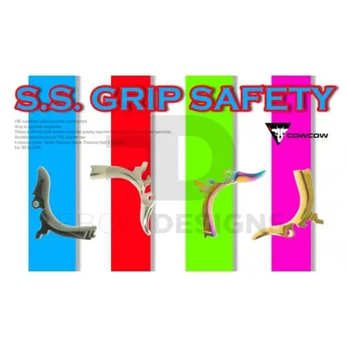 CowCow Match Grade Stainless Steel Grip Safety - Rainbow CowCow - Airsoft 
