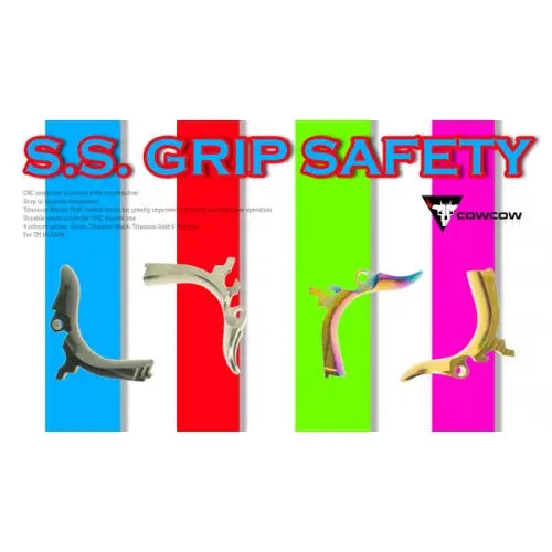 CowCow Match Grade Stainless Steel Grip Safety - Silver CowCow - Airsoft 