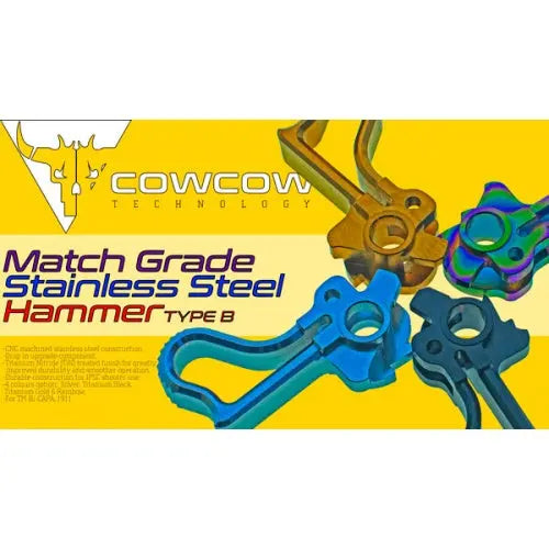 CowCow Match Grade Stainless Steel Hammer Type B For TM Hi-Capa / 1911 (Gold) CowCow - Airsoft 