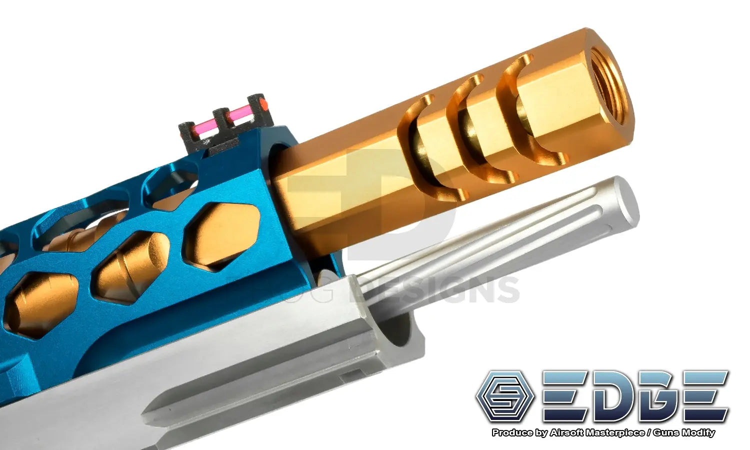 EDGE Custom “HEXA" Aluminum Outer Barrel for Hi-CAPA 5.1 - Black EDGE - Airsoft 