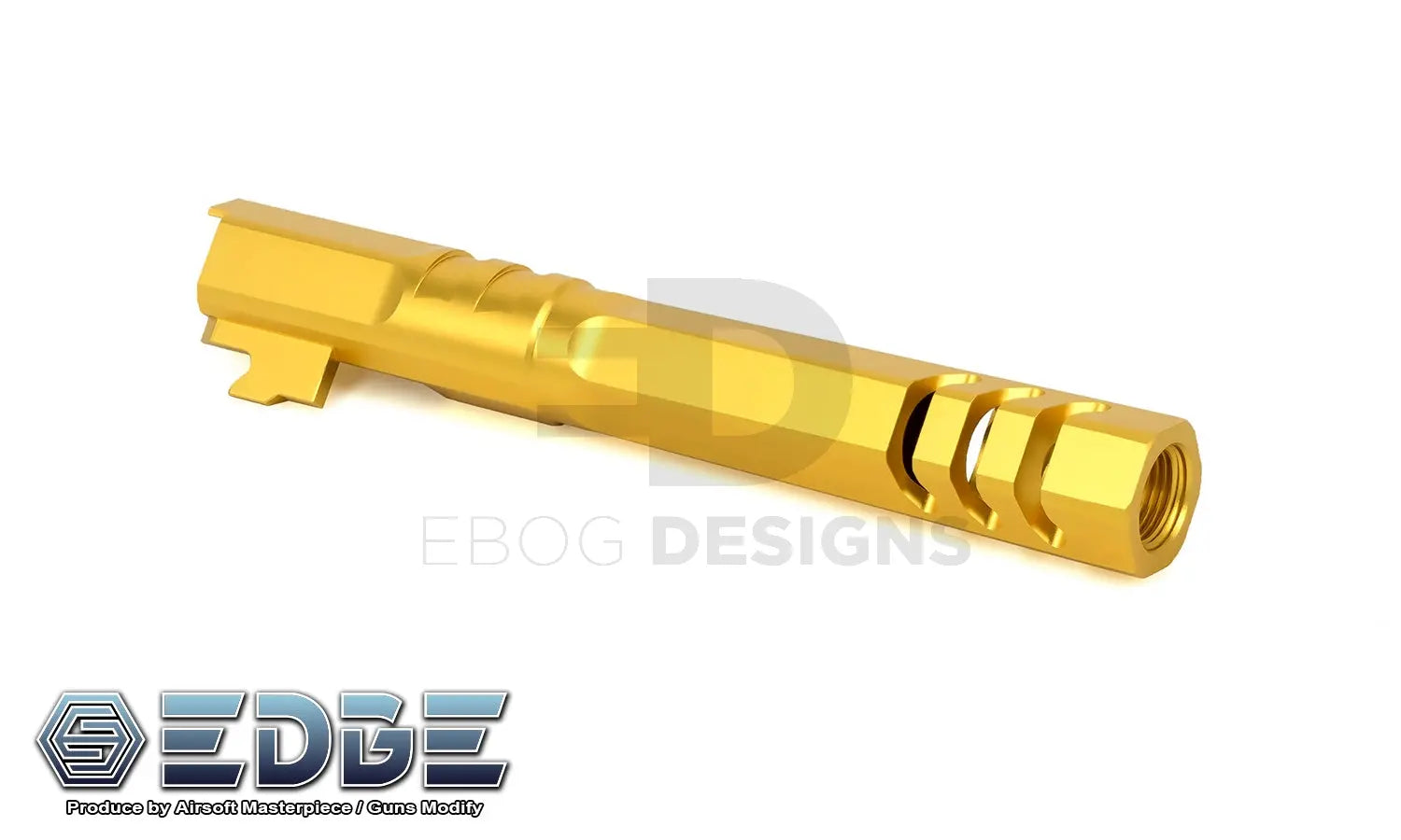 EDGE Custom “HEXA" Aluminum Outer Barrel for Hi-CAPA 5.1 - Gold EDGE - Airsoft 