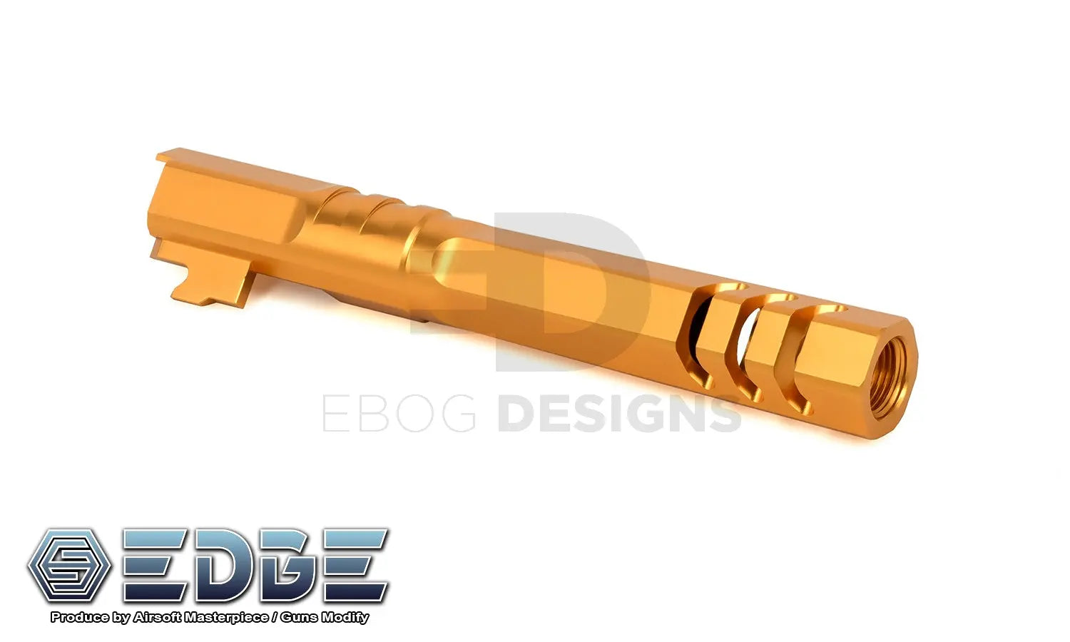 EDGE Custom “HEXA" Aluminum Outer Barrel for Hi-CAPA 5.1 - Orange EDGE - Airsoft 