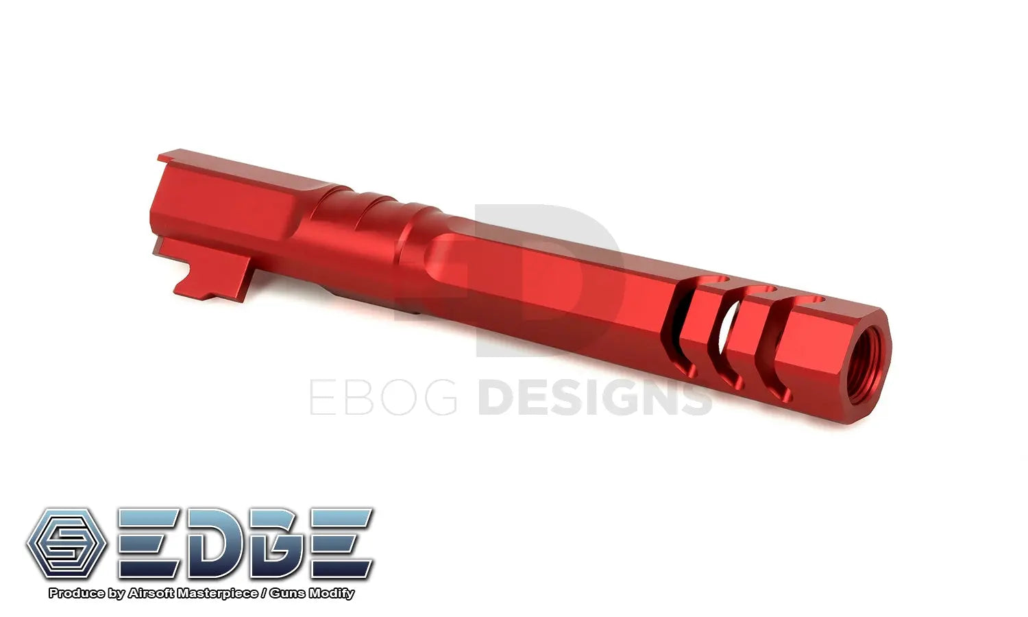 EDGE Custom “HEXA" Aluminum Outer Barrel for Hi-CAPA 5.1 - Red EDGE - Airsoft 
