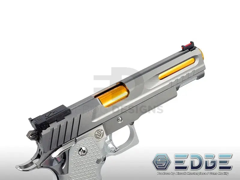 EDGE Custom NORRIS slide shown fitted on a Hi-Capa pistol build