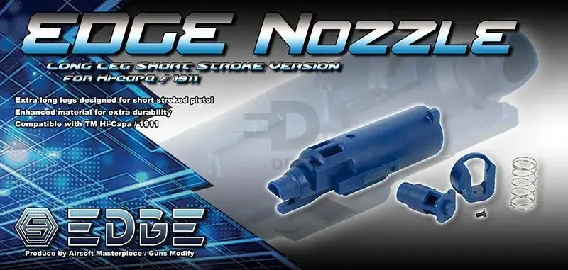 EDGE Nozzle long-leg short-stroke version promo banner, for Tokyo Marui Hi-Capa and 1911