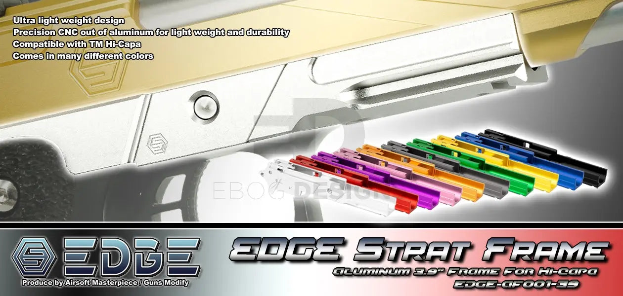 EDGE “STRAT” 3.9" Aluminum Frame for Hi-CAPA - Gold EDGE - Airsoft 