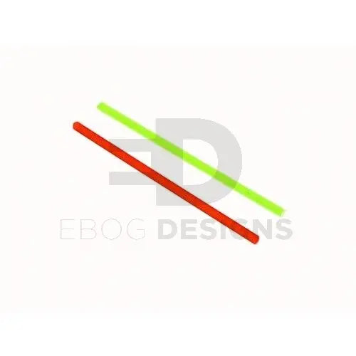 Ebog Designs - 2mm Red & Green Fiber Optic Rod (50mm) Ebog Designs