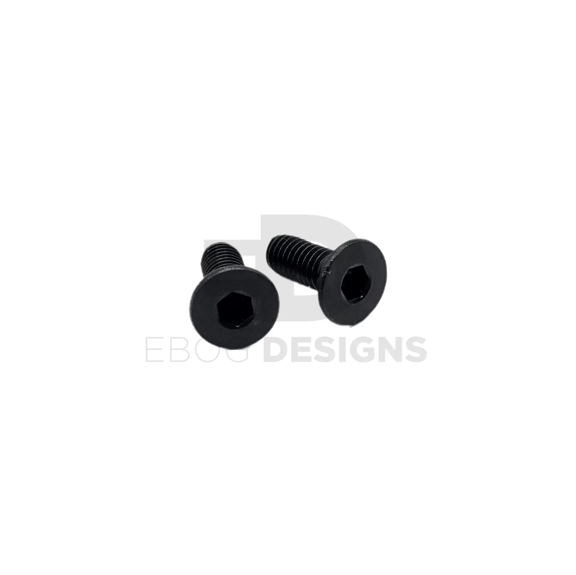 Ebog Designs AAP-01 XL trigger housing side screws, black, two countersunk hex-socket screws