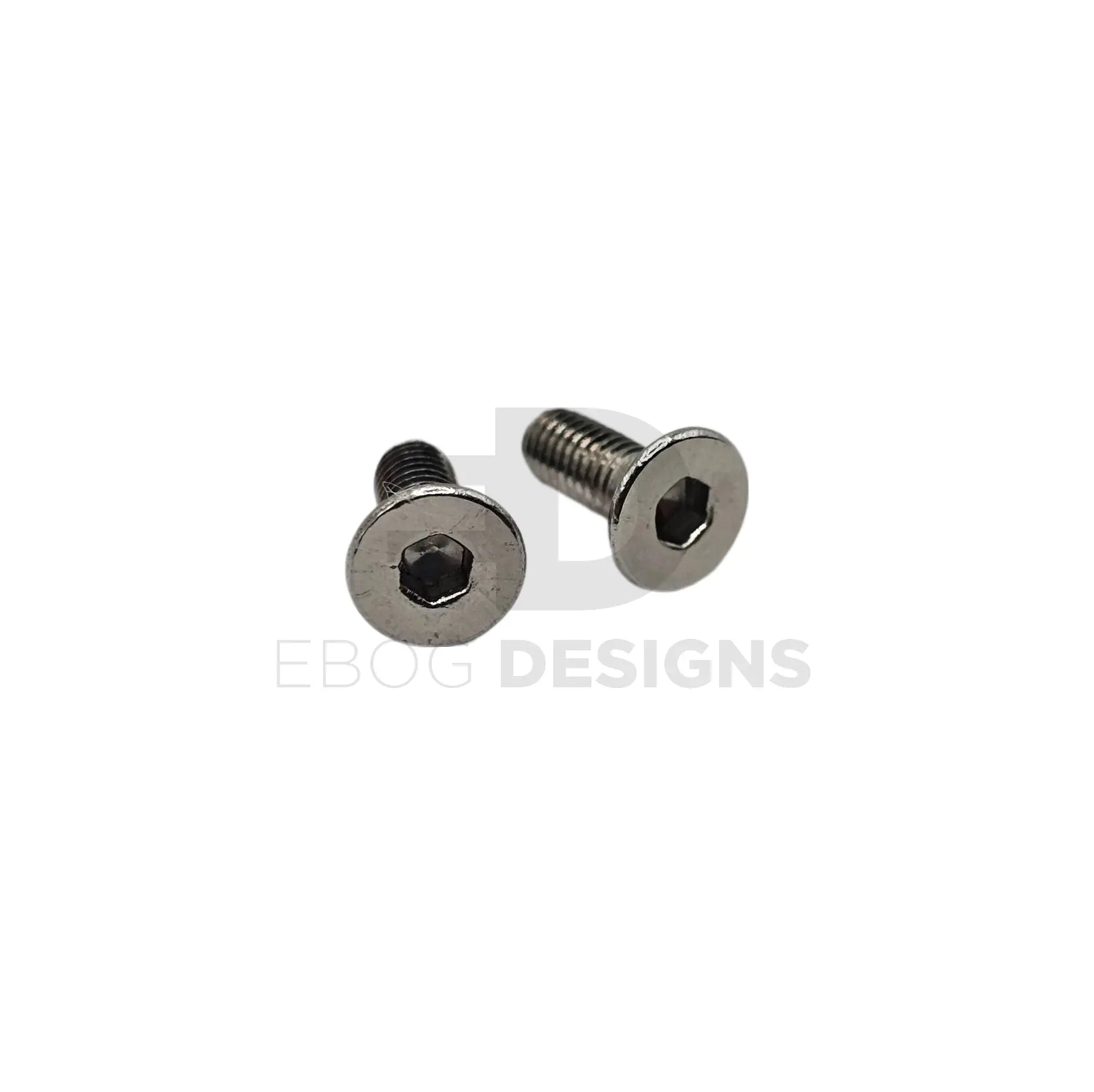 Ebog Designs AAP-01 XL trigger housing side screws, silver, two countersunk hex-socket screws