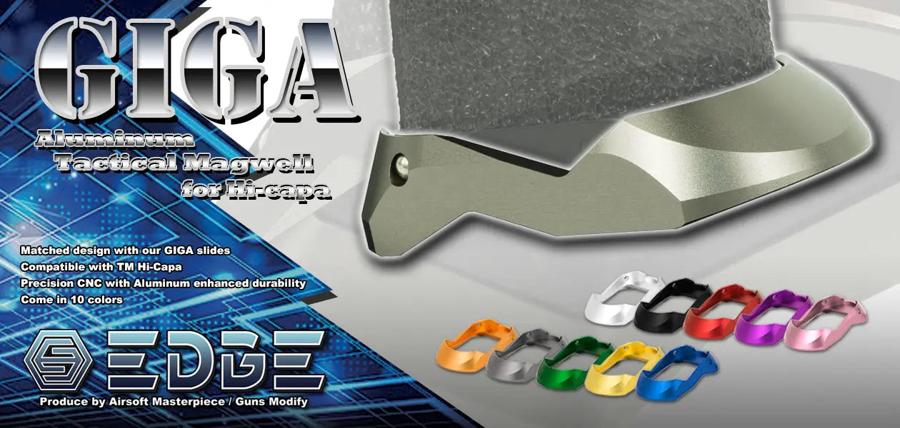 Edge Custom “GIGA” Magwell for Hi-capa - Gold EDGE - Airsoft 