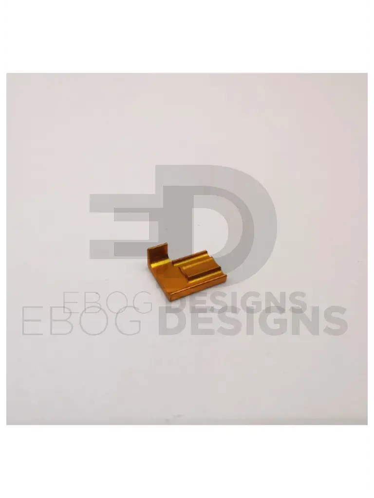 Hadron Designs MK23 H-Arm V2 in orange, a CNC hop-up arm for the Tokyo Marui MK23, shown from another angle