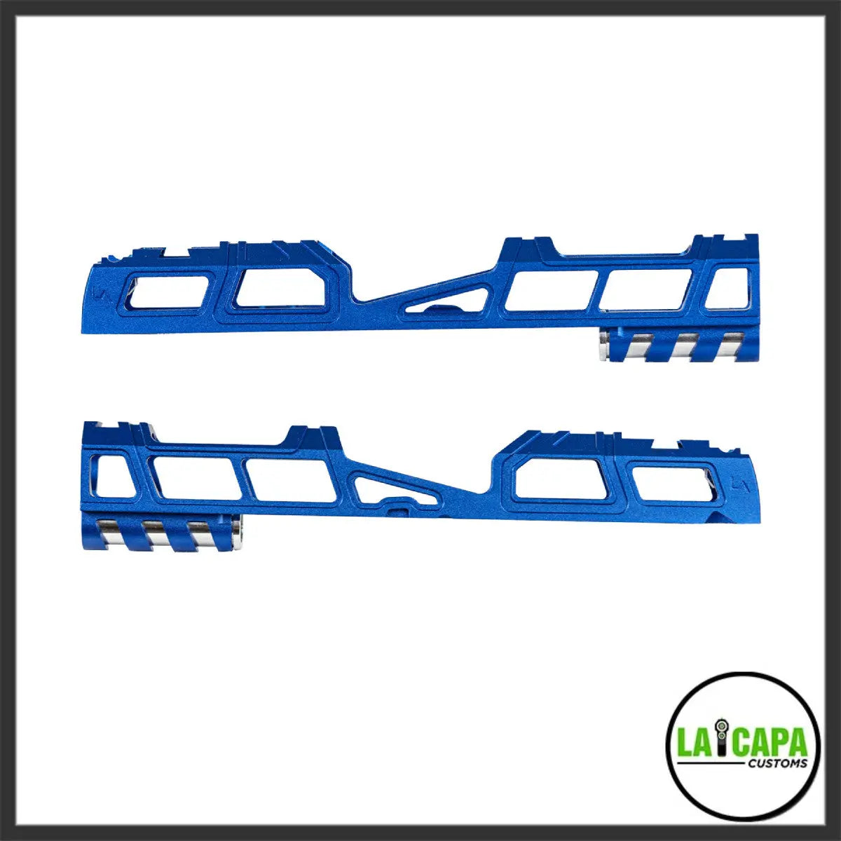 LA Capa Customs 5.1 “Hyper” Aluminum Slide - Blue Ebog Designs - Airsoft 