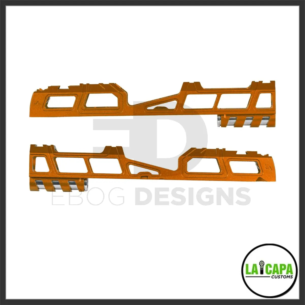 LA Capa Customs 5.1 “Hyper” Aluminum Slide - Orange Ebog Designs - Airsoft 
