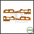 LA Capa Customs 5.1 “Hyper” Aluminum Slide - Orange Ebog Designs - Airsoft 