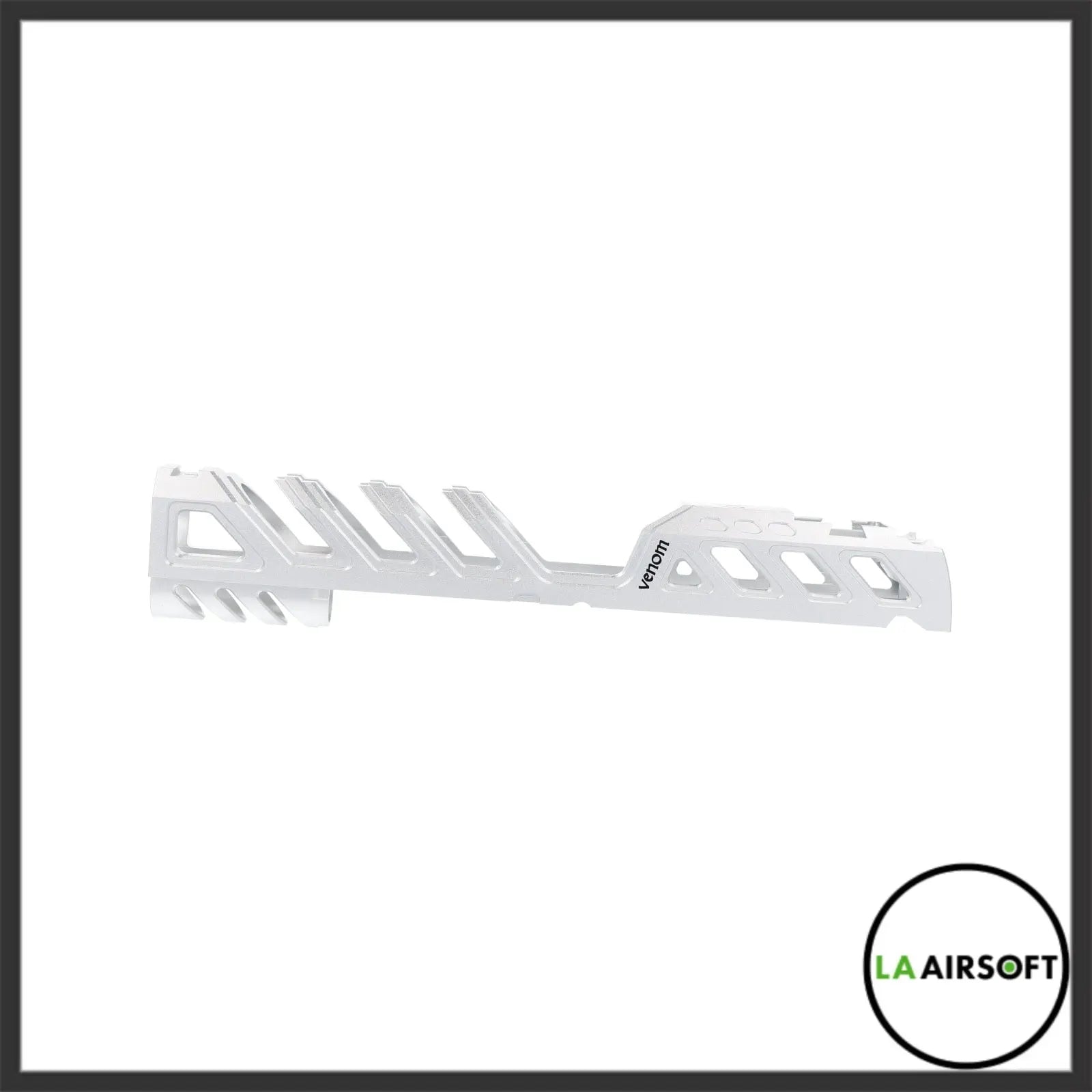LA Capa Customs 5.1 “Venom” Aluminum Slide - Silver Ebog Designs - Airsoft 