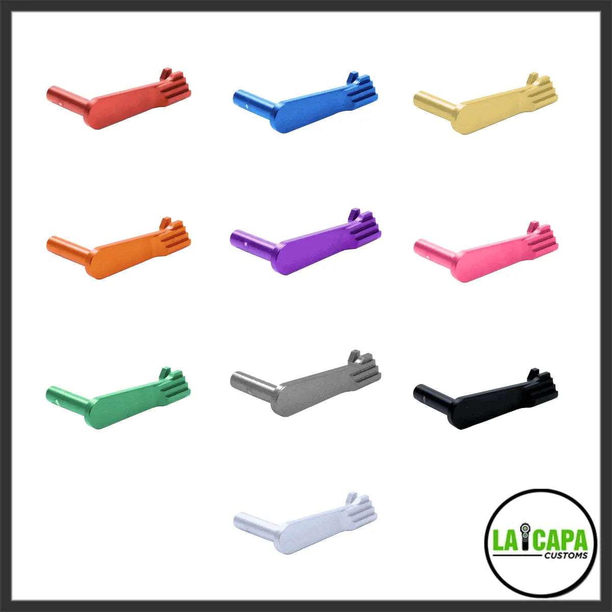 LA Capa Customs Aluminum Slide Stop for Hi Capa - Orange lacapacustoms - Airsoft 