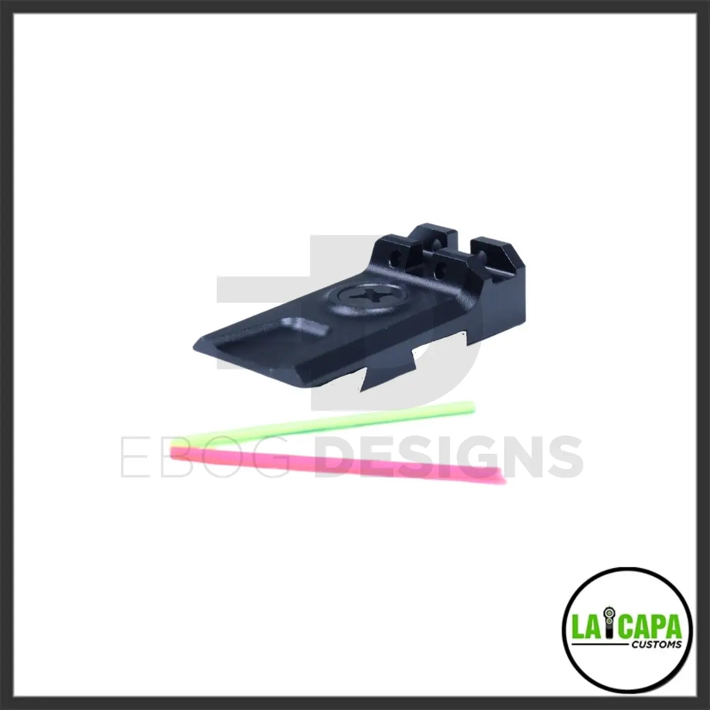 LA Capa Customs Lightweight 5.1 Fiber Optic Rear Sight for Hi Capa - Black lacapacustoms - Airsoft 