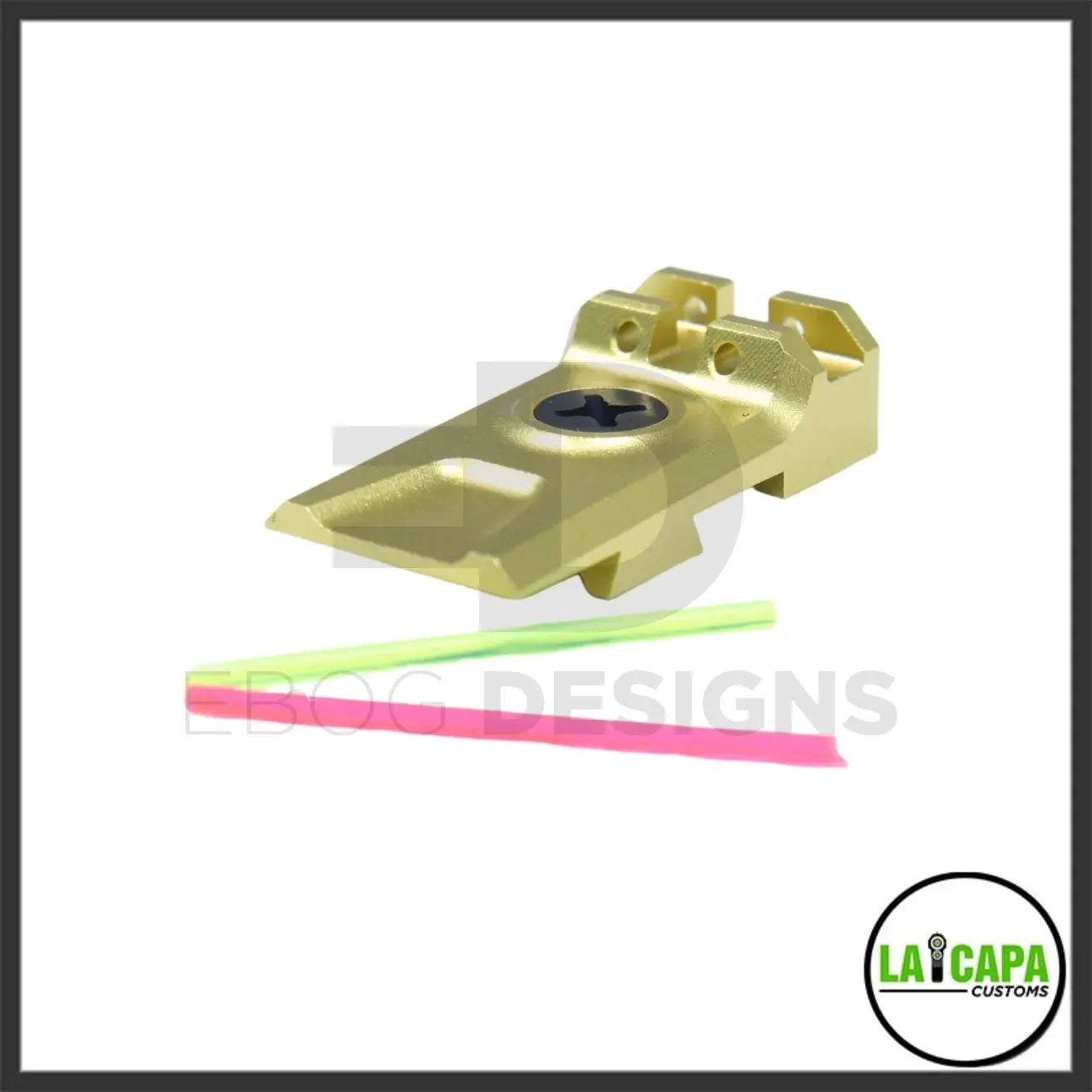 LA Capa Customs Lightweight 5.1 Fiber Optic Rear Sight for Hi Capa - Gold lacapacustoms - Airsoft 