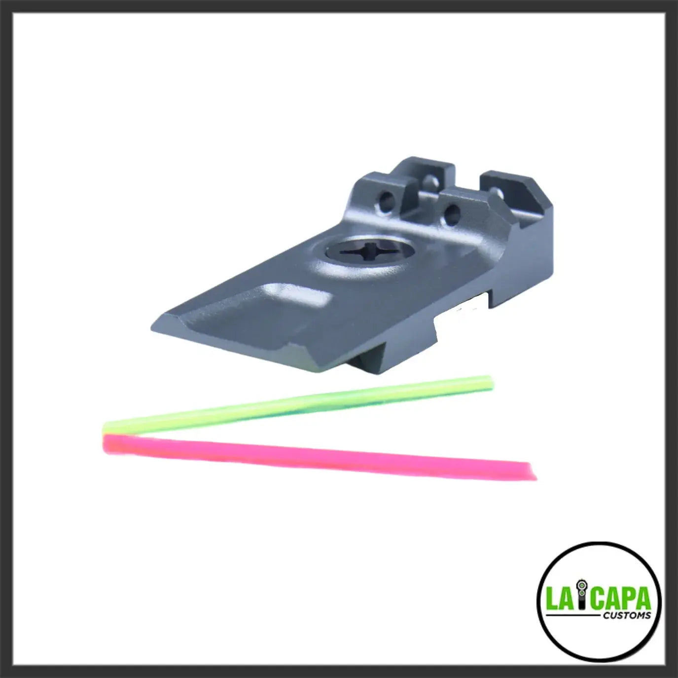 LA Capa Customs Lightweight 5.1 Fiber Optic Rear Sight for Hi Capa - Grey lacapacustoms - Airsoft 