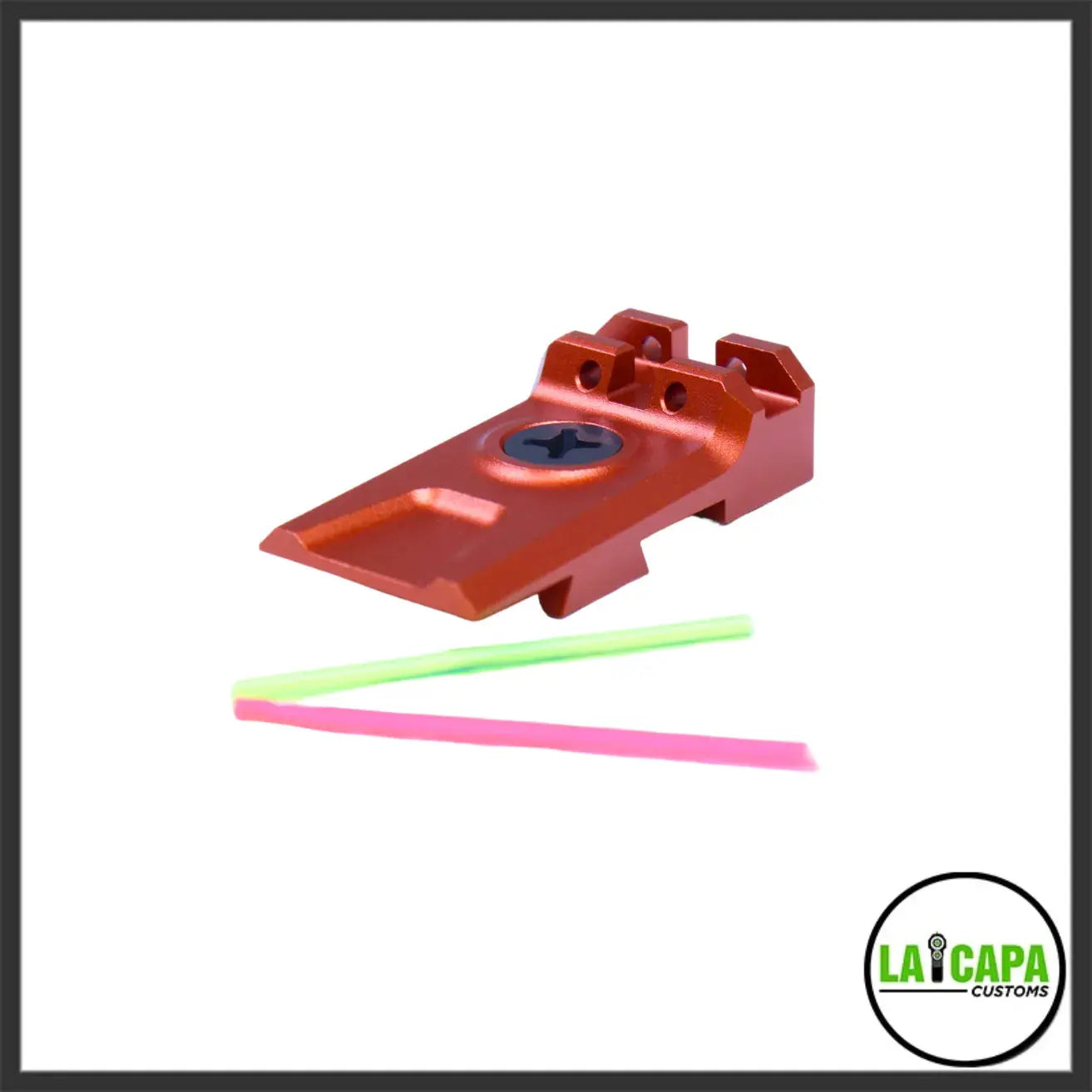 LA Capa Customs Lightweight 5.1 Fiber Optic Rear Sight for Hi Capa - Orange lacapacustoms - Airsoft 