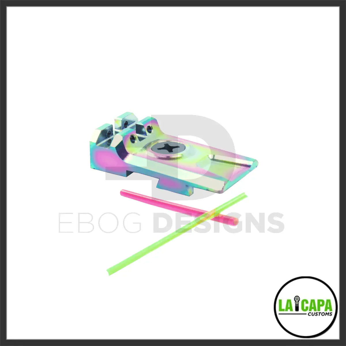 LA Capa Customs Lightweight 5.1 Fiber Optic Rear Sight for Hi Capa - Rainbow lacapacustoms - Airsoft 