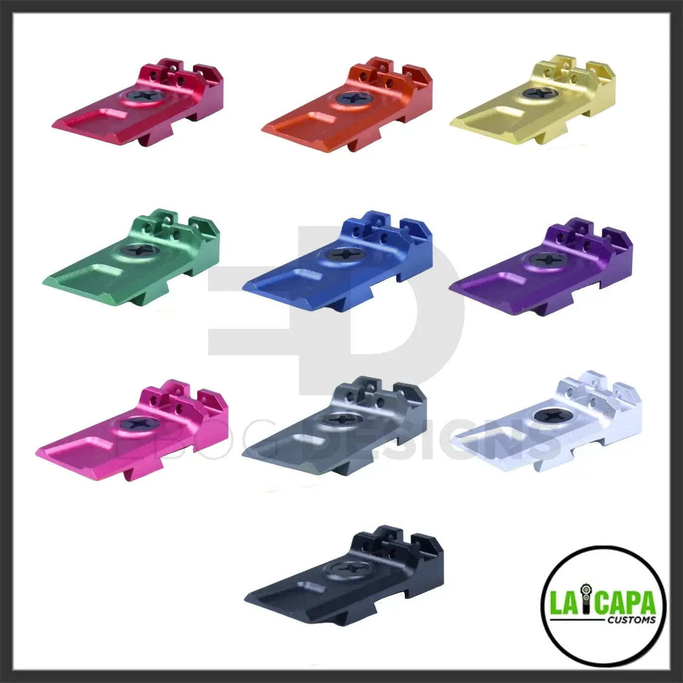 LA Capa Customs Lightweight 5.1 Fiber Optic Rear Sight for Hi Capa - Rainbow lacapacustoms - Airsoft 
