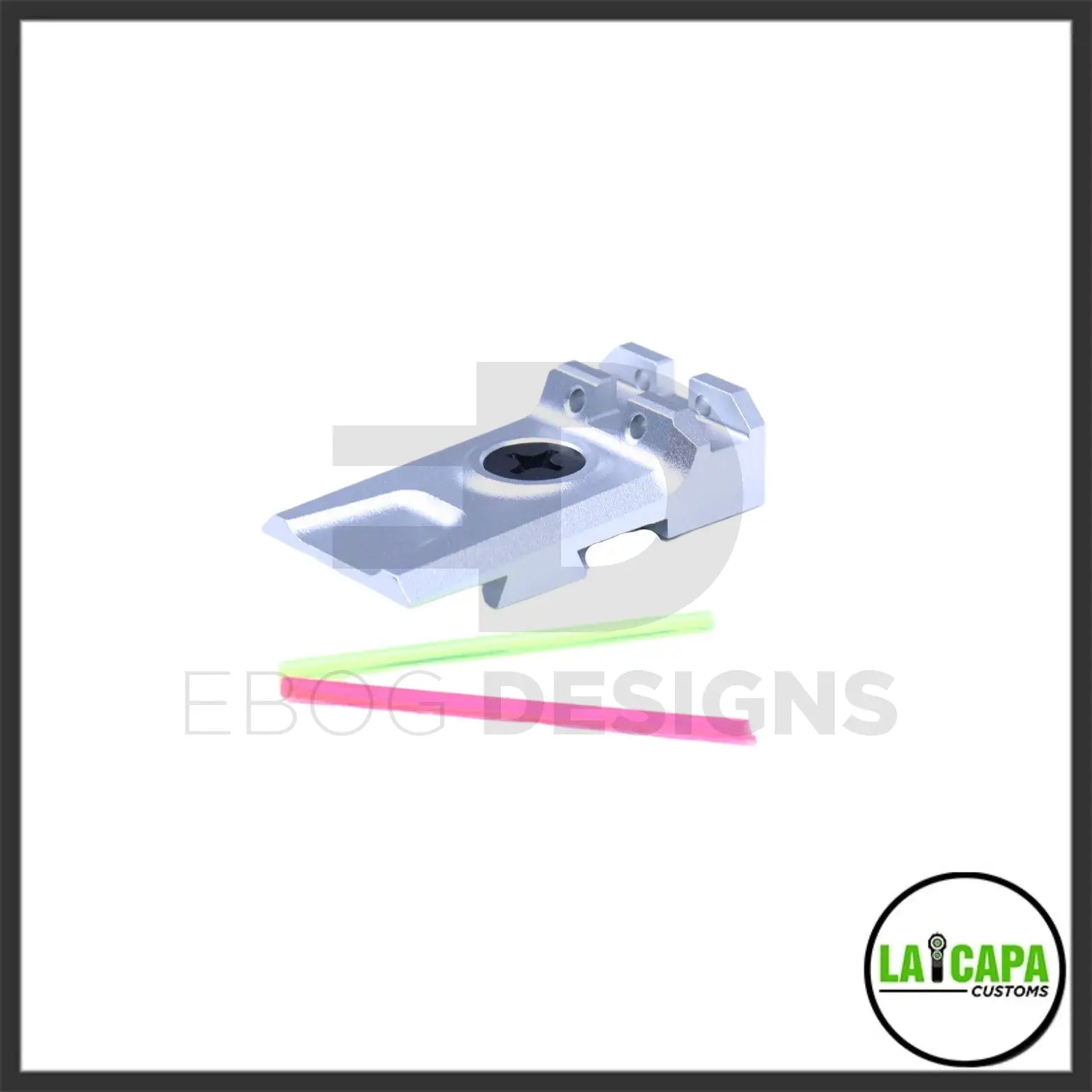 LA Capa Customs Lightweight 5.1 Fiber Optic Rear Sight for Hi Capa - Silver lacapacustoms - Airsoft 