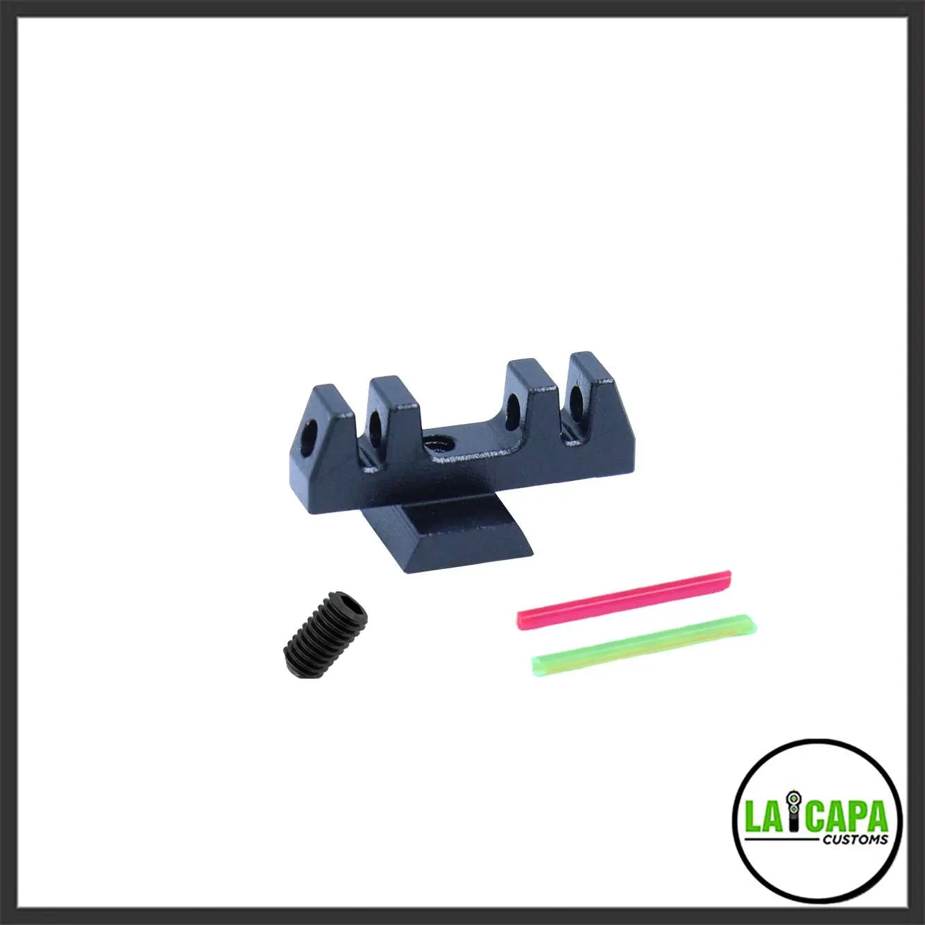 LA Capa Customs “S1” Fiber Optic Front Sight for Hi Capa - Black lacapacustoms - Airsoft 