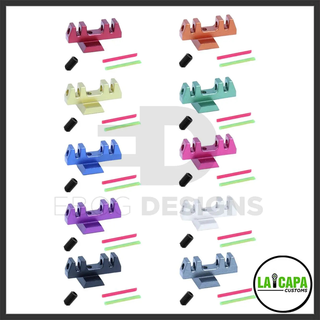 LA Capa Customs “S1” Fiber Optic Front Sight for Hi Capa - Pink lacapacustoms - Airsoft 