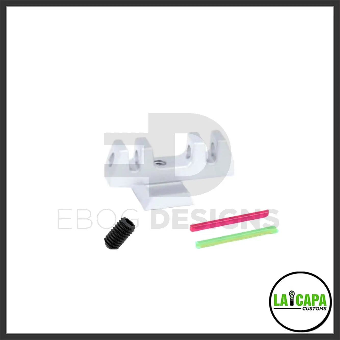 LA Capa Customs “S1” Fiber Optic Front Sight for Hi Capa - Silver lacapacustoms - Airsoft 
