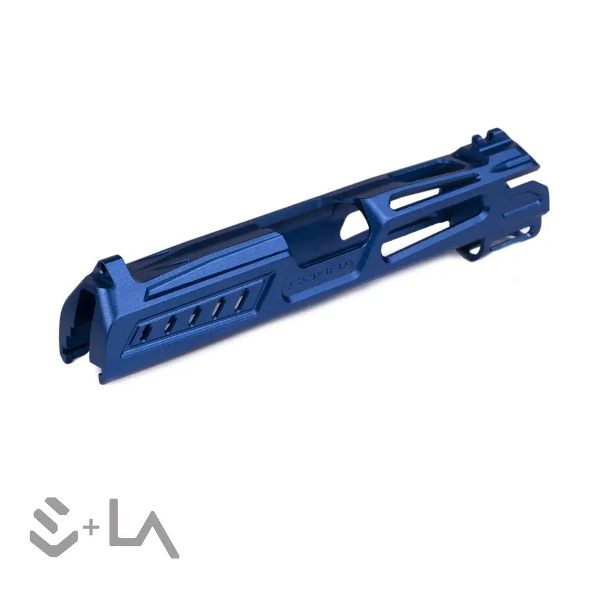LA Capa Customs x SpeedQB 4.3 “COBRA” Aluminum Slide - Blue Ebog Designs - Airsoft 